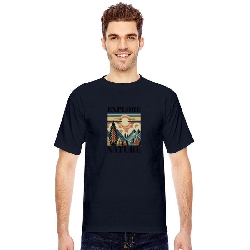 "EXPLORE NATURE" ART DECO MOUNTAIN SUNSET GIFT